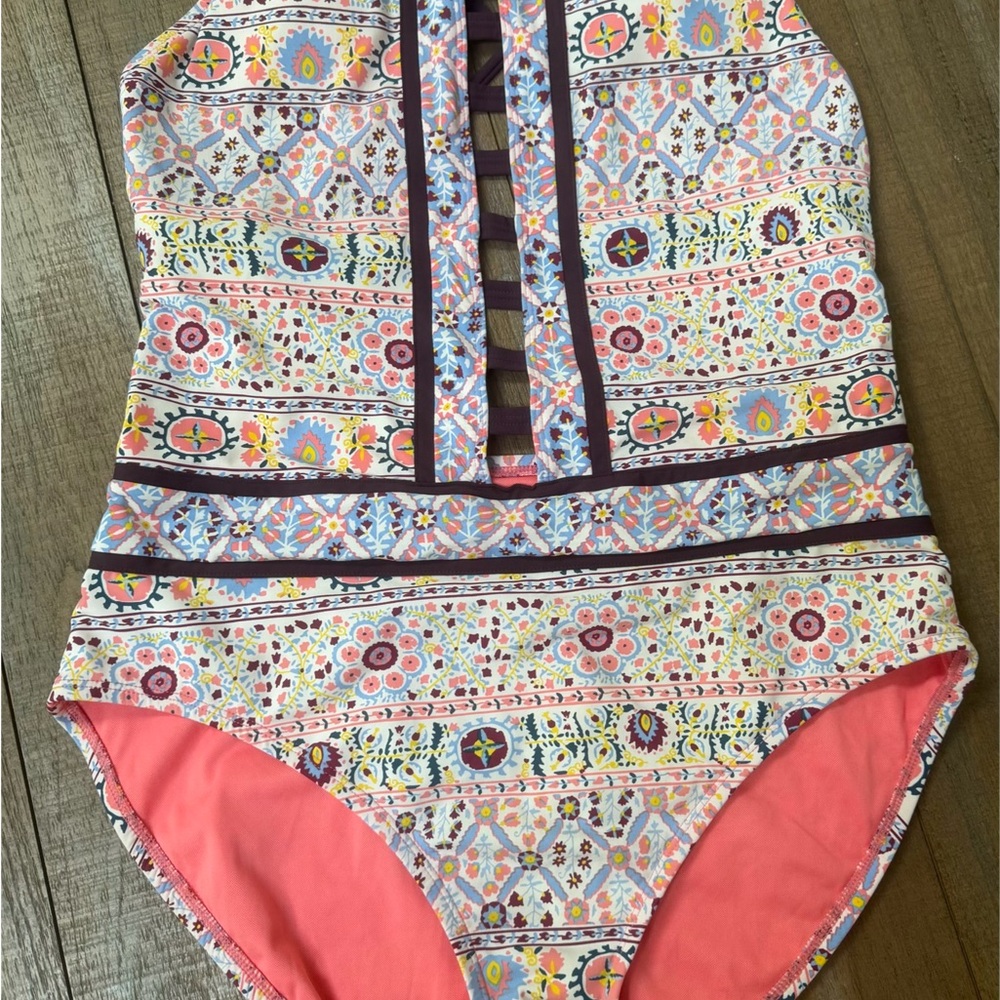 RODIER Coral Multi-Print One-Piece Swimsuit